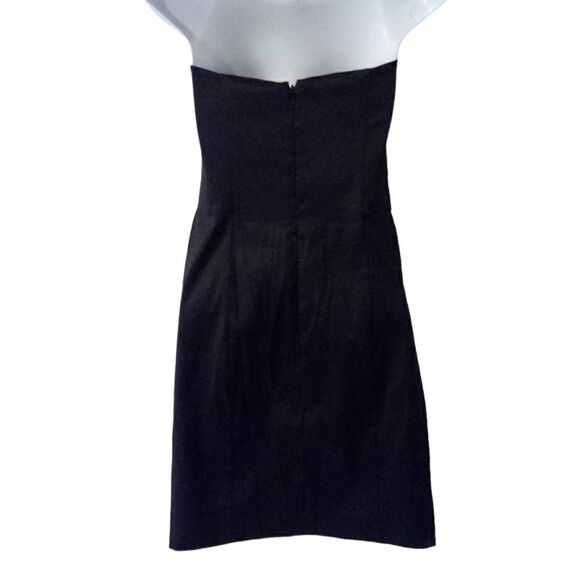 Jessica McClintock black taffeta cocktail dress with flower vintage size 12 - Picture 5 of 10